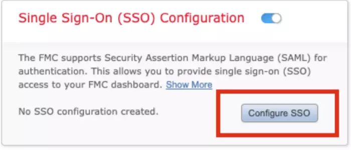 Cisco Firepower Management Center SAML Single Sign-On (sso) Configuration