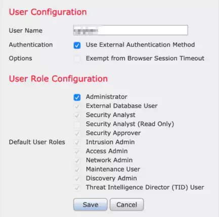 MFA 2FA two-factor authentication for Cisco Firepower Management Center : Authentication Method