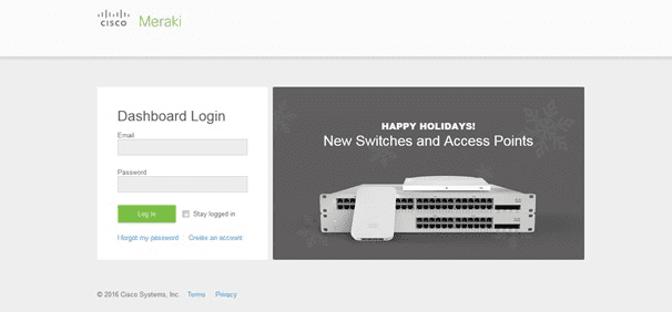 Cisco Meraki Single Sign On (sso) saml admin loginpage