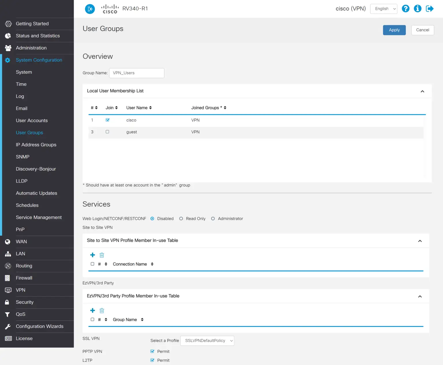 Cisco RV Series Two-Factor Authentication (2FA/MFA) setup