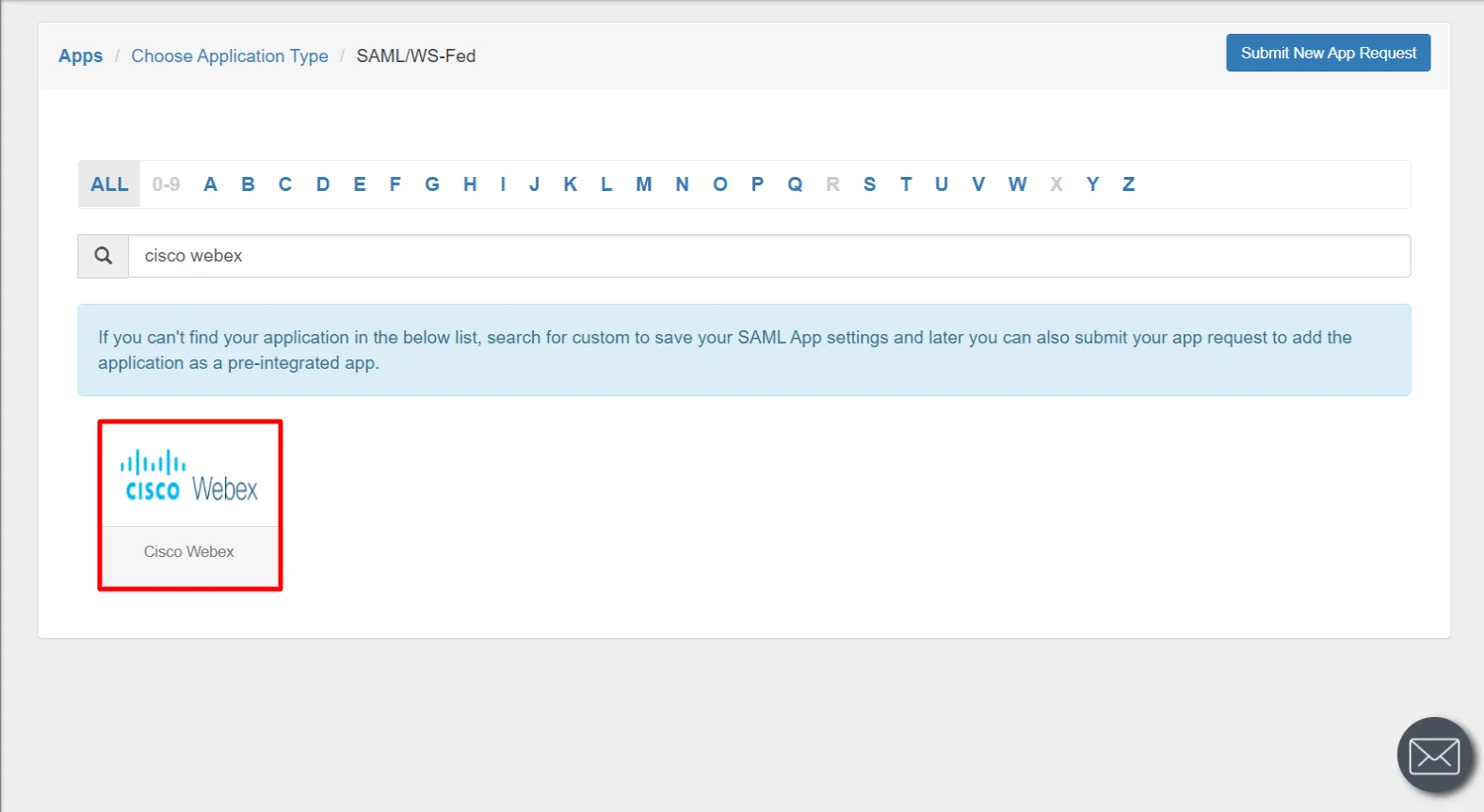 Cisco Webex Single Sign-On (SSO) manage apps