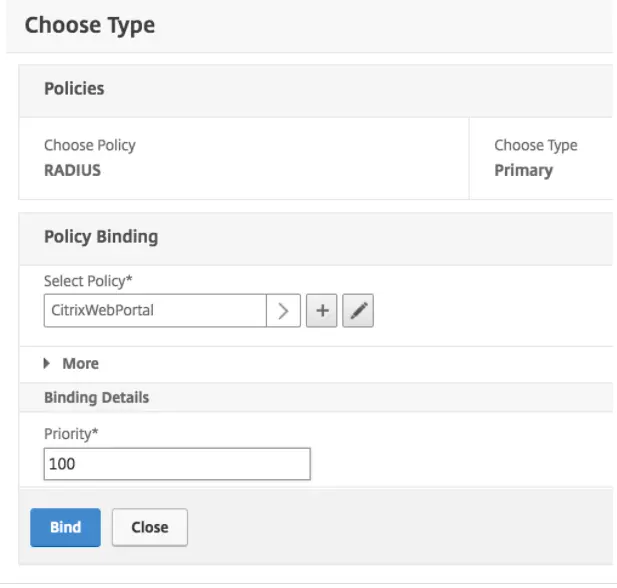 Two-Factor Authentication (2fa) for  VPN : Policy type