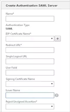 Configure Citrix NetScaler Single Sign-On (SSO): Create Authentication SAML Server