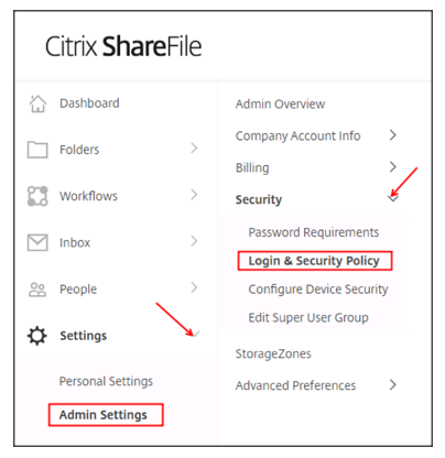  Configure Citrix Share File SAML SSO dashboard
