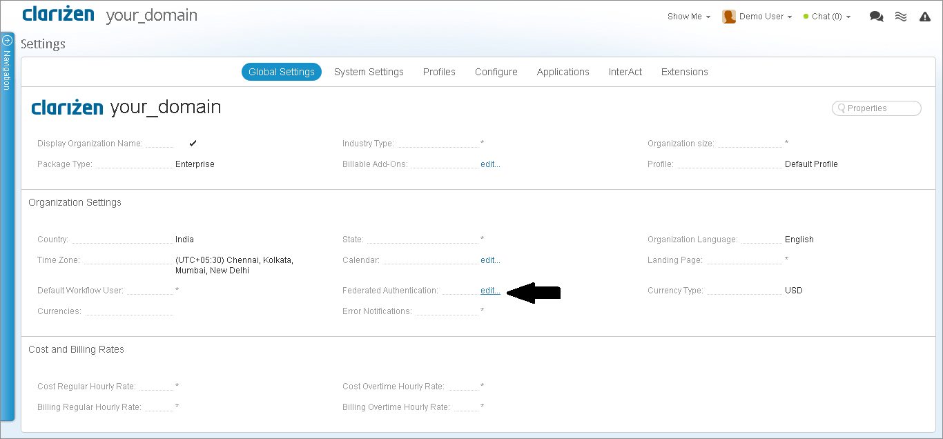 Clarizen Single Sign On (sso) saml settings