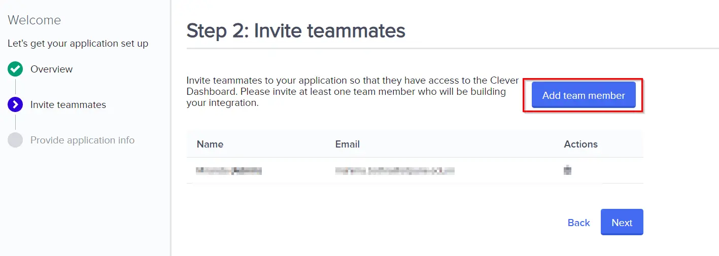 Clever Single Sign On (SSO), Add Team Member 
