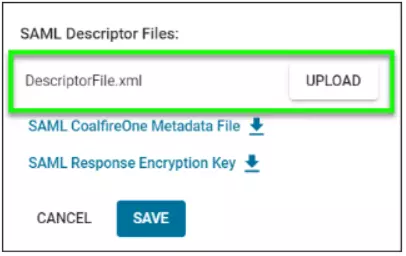 Coalfire saml descriptor files