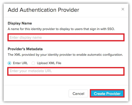 Configure Code42 Single Sign-On (SSO): add-authenticaion-provider-dialog