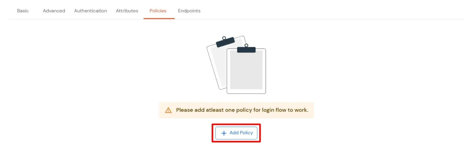 miniOrange Identity Platform Admin Handbook: Go to Policies and Add Policy