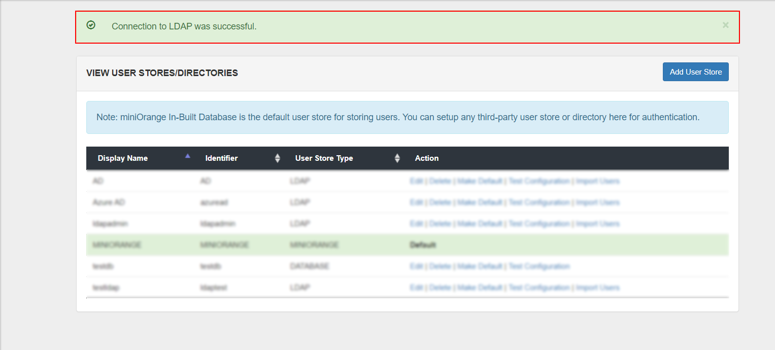 SharePoint Single Sign-On (sso) ldap successful connection