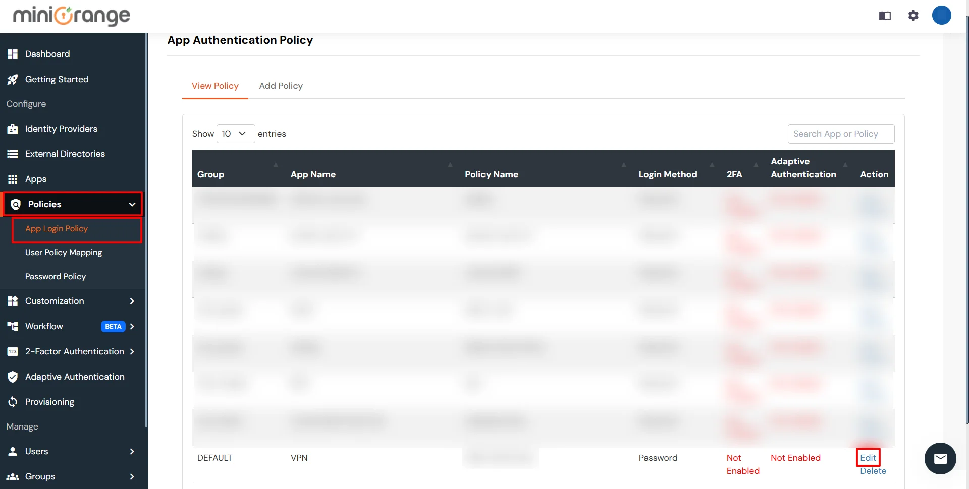 ConnectWise Single Sign-On (SSO) Restrict Access adaptive authentication policy