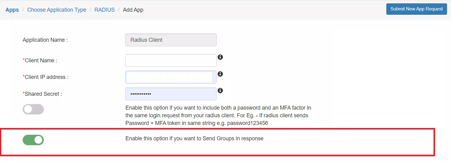 SonicWall MFA: Sending groups in response