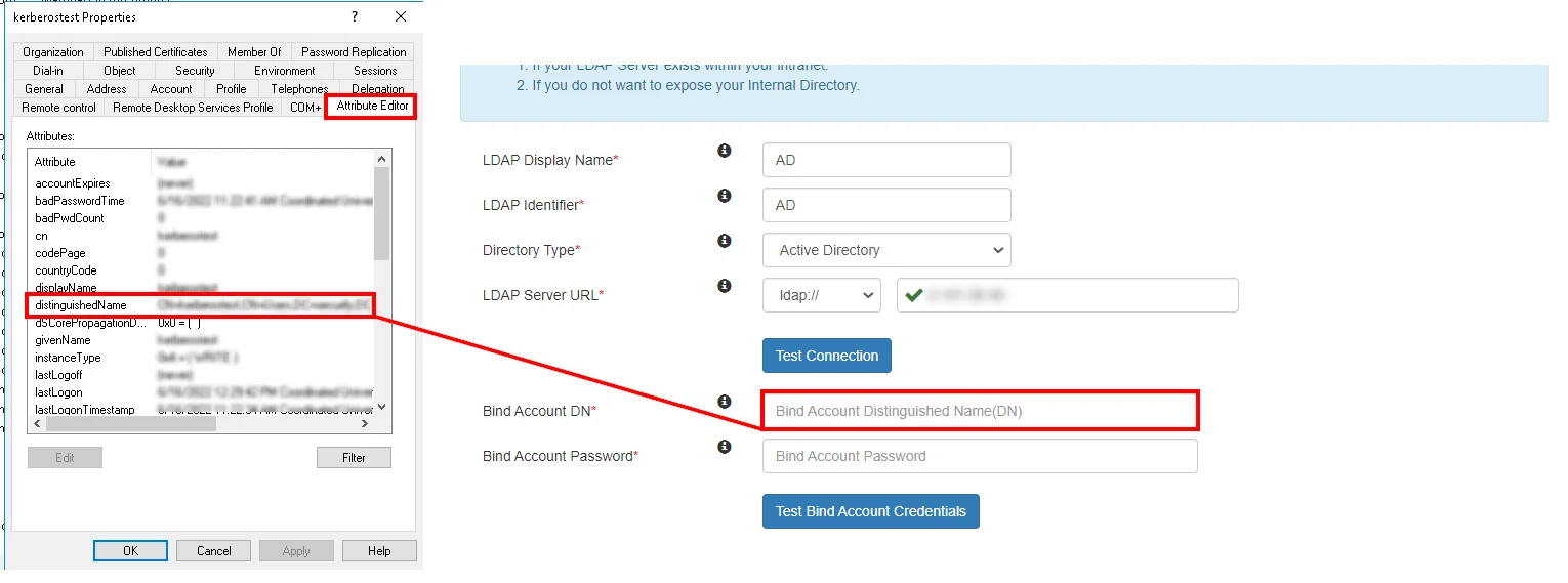 SailPoint MFA: Configure user bind account domain name