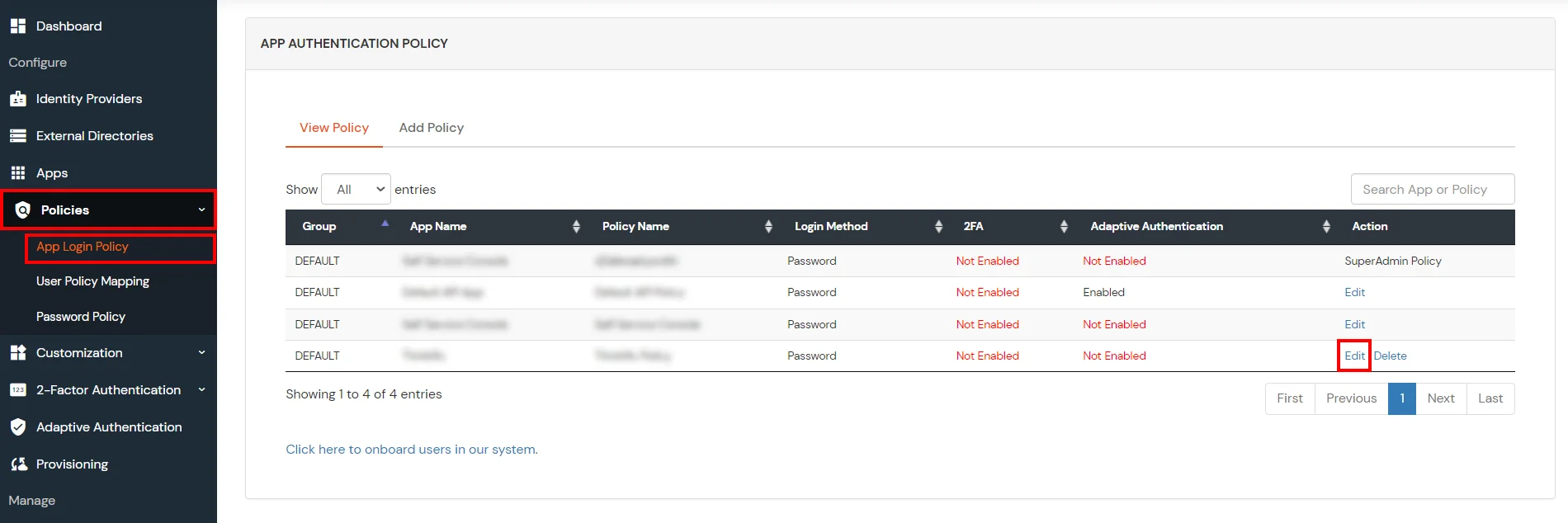 Servicenow Single Sign-On (sso) edit device restriction policy
