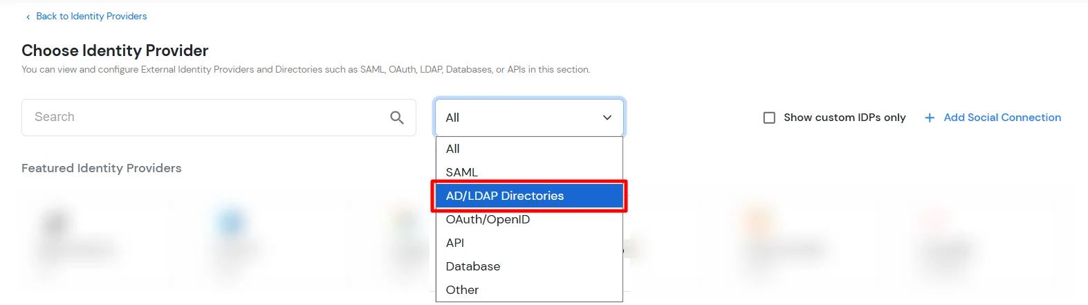 2FA/MFA: Select Directory type as AD/LDAP