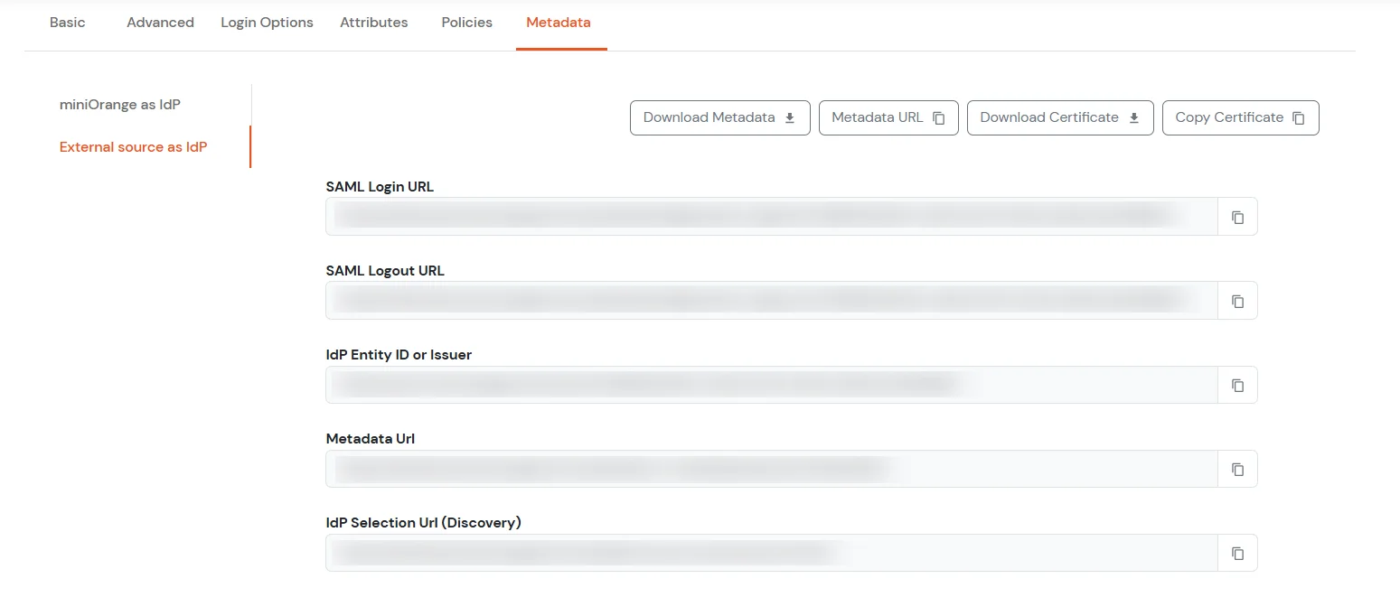 Configure GitHub Single Sign-On (sso) Select External source as IdP 