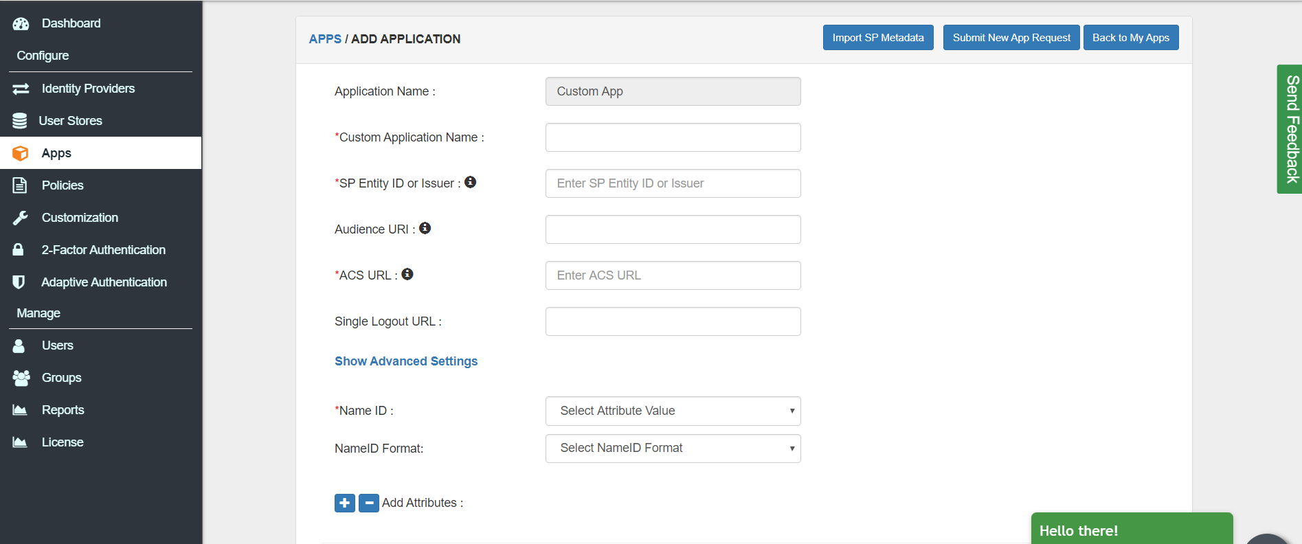 Certify sso add app