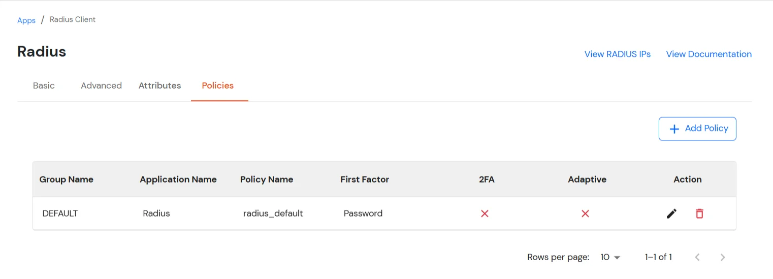 miniOrange Identity Platform Admin Handbook: Policy was successfully added