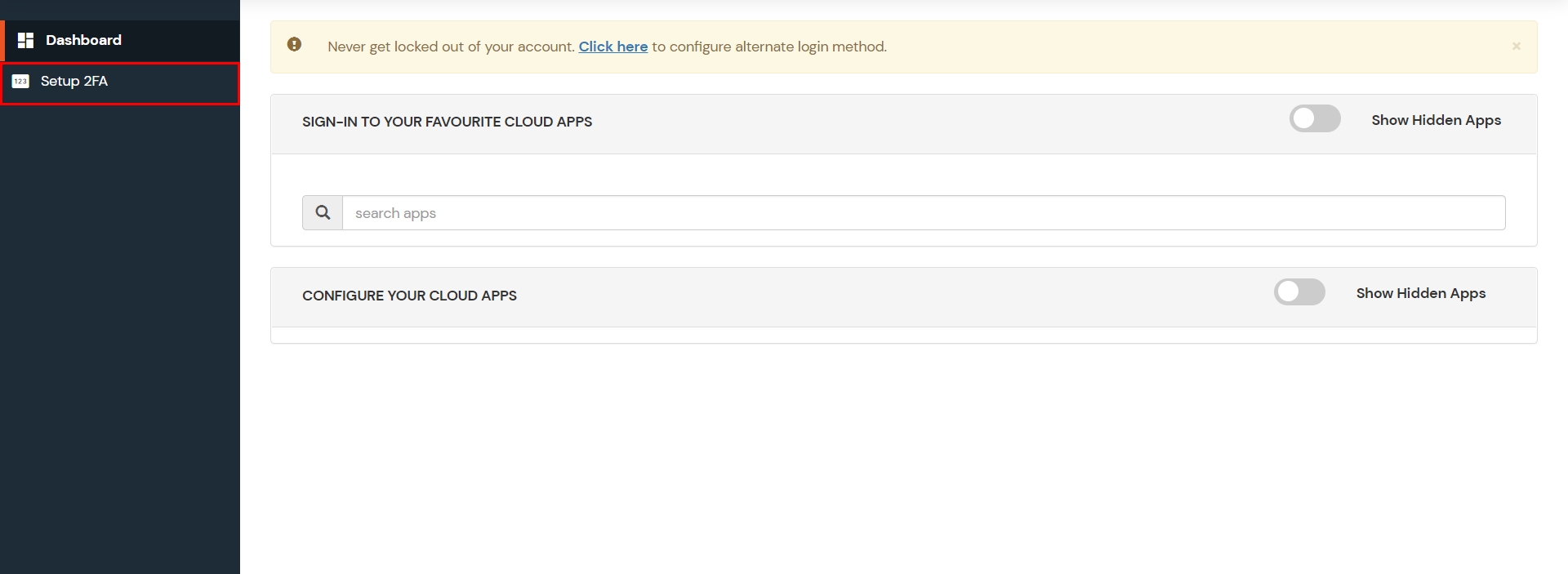 MFA/Two Factor Authentication(2FA) for NComputing vSpace  Configure 2FA Panel