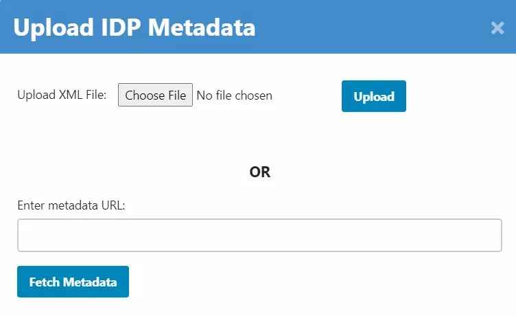 Umbraco Single Sign-On (SSO) - Upload IDP Metadata