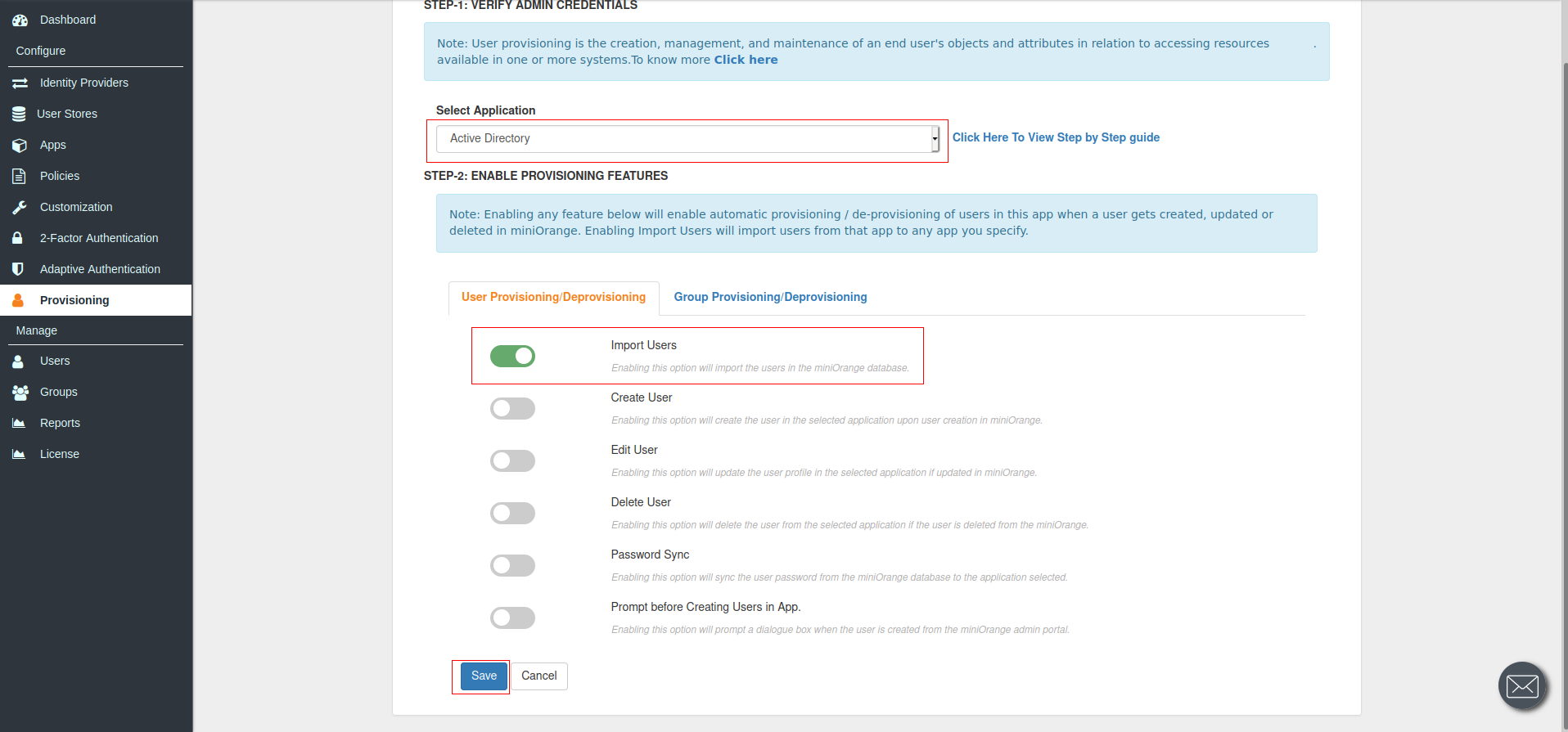 MFA/Two Factor Authentication(2FA) for Parallels Desktop  User Sync Active Directory Configuration