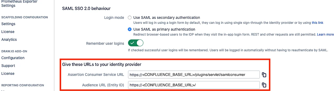 Confluence two-factor authentication (2FA) : Prerequisite