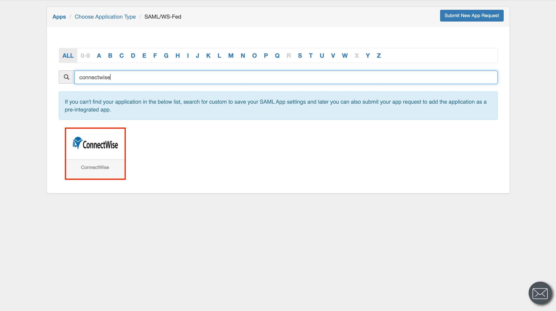 ConnectWise Single Sign-On (SSO) manage apps