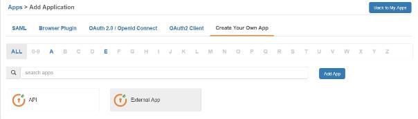 Create External App in miniOrange