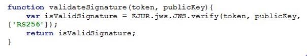 Validate Signature in the JWT Token