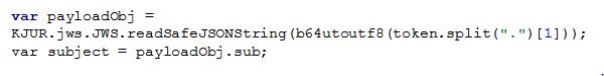 Get Subject from JWT Token