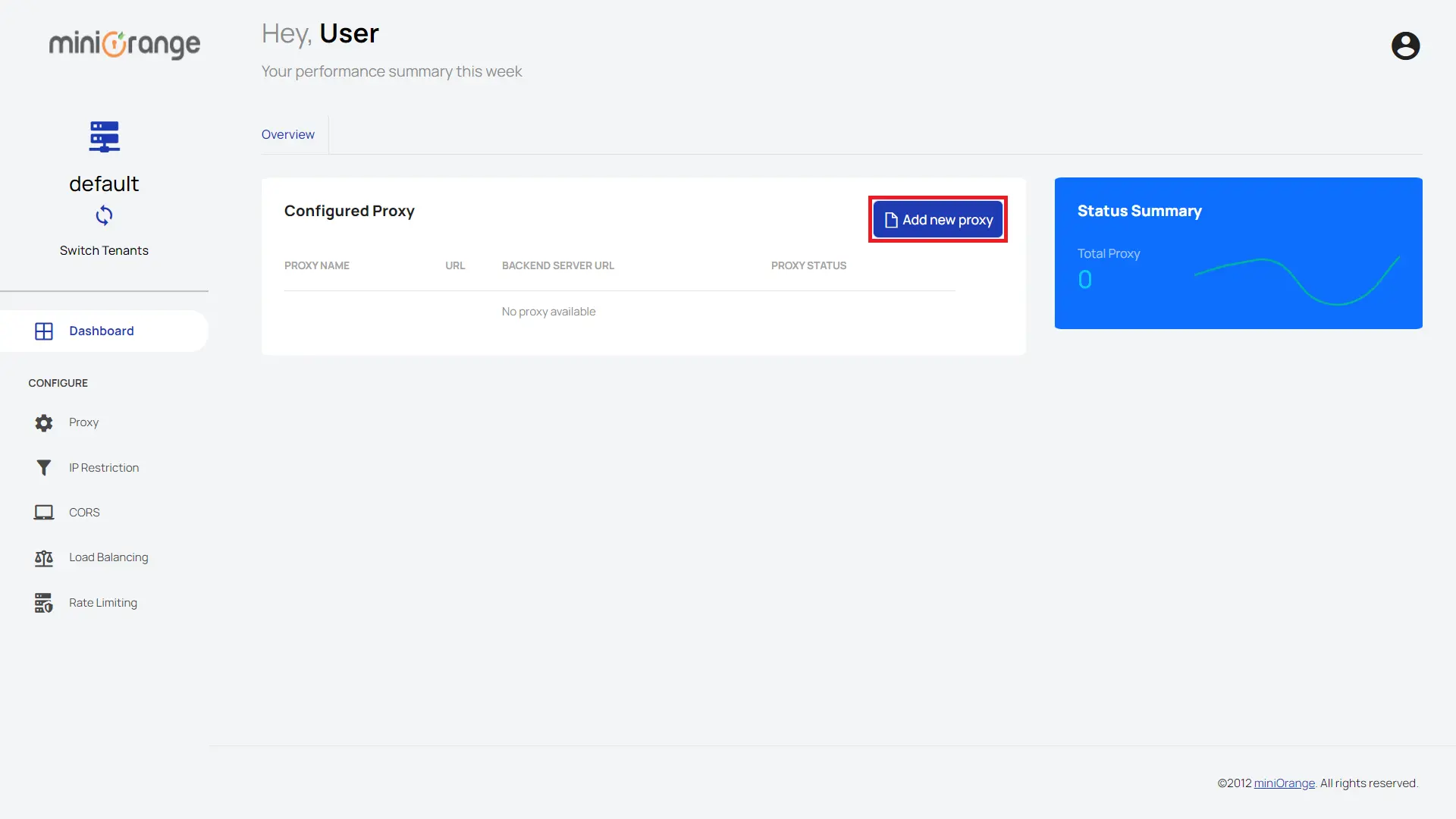 Reverse Proxy Dashboard