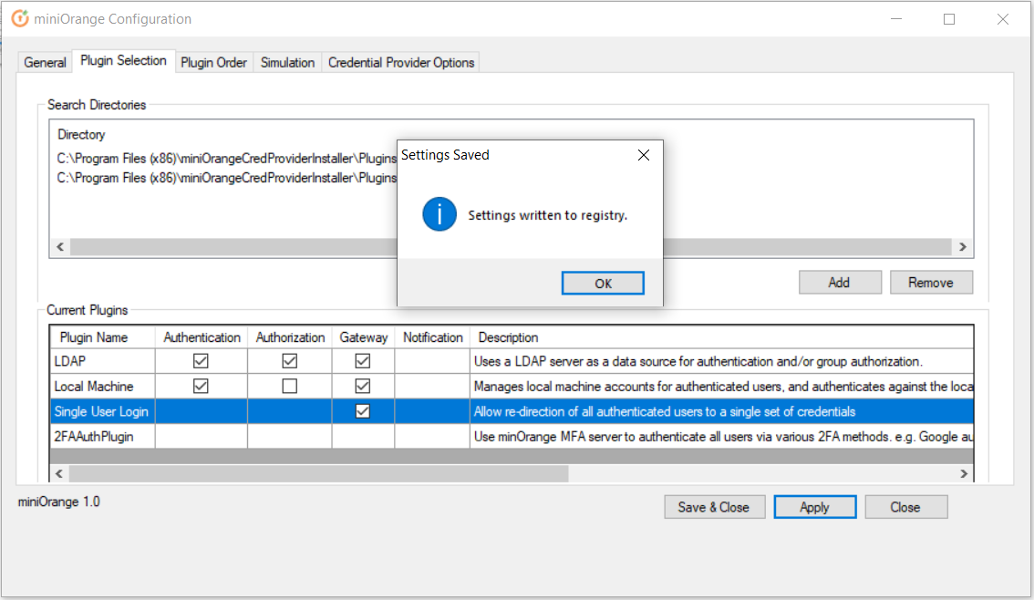 windows credential provider apply config