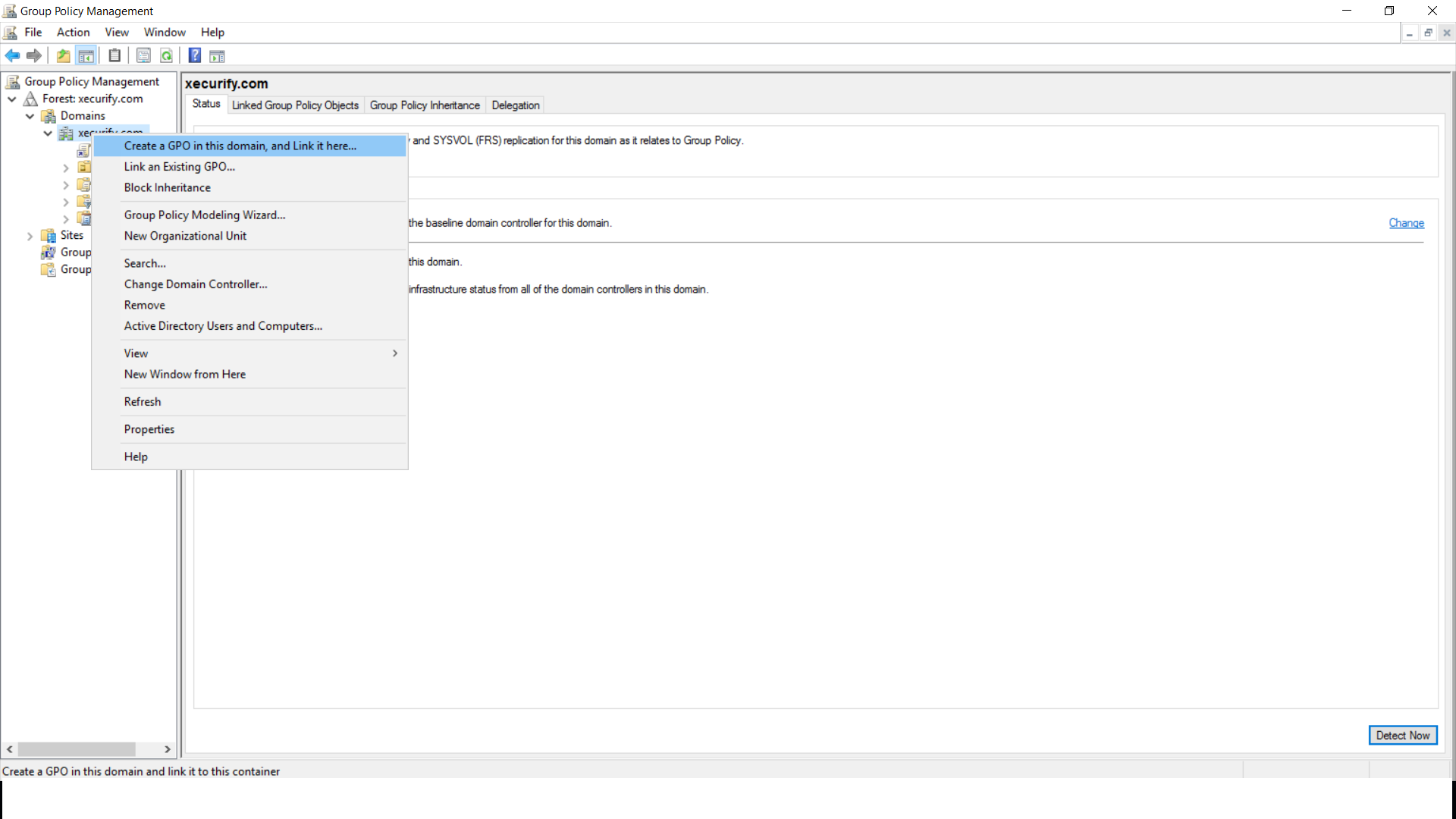 windows credential provider group policy create group