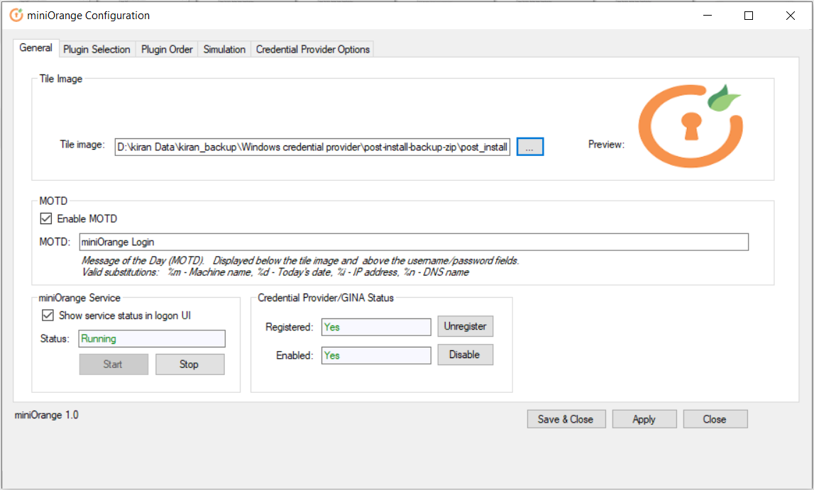 windows credential provider customize
