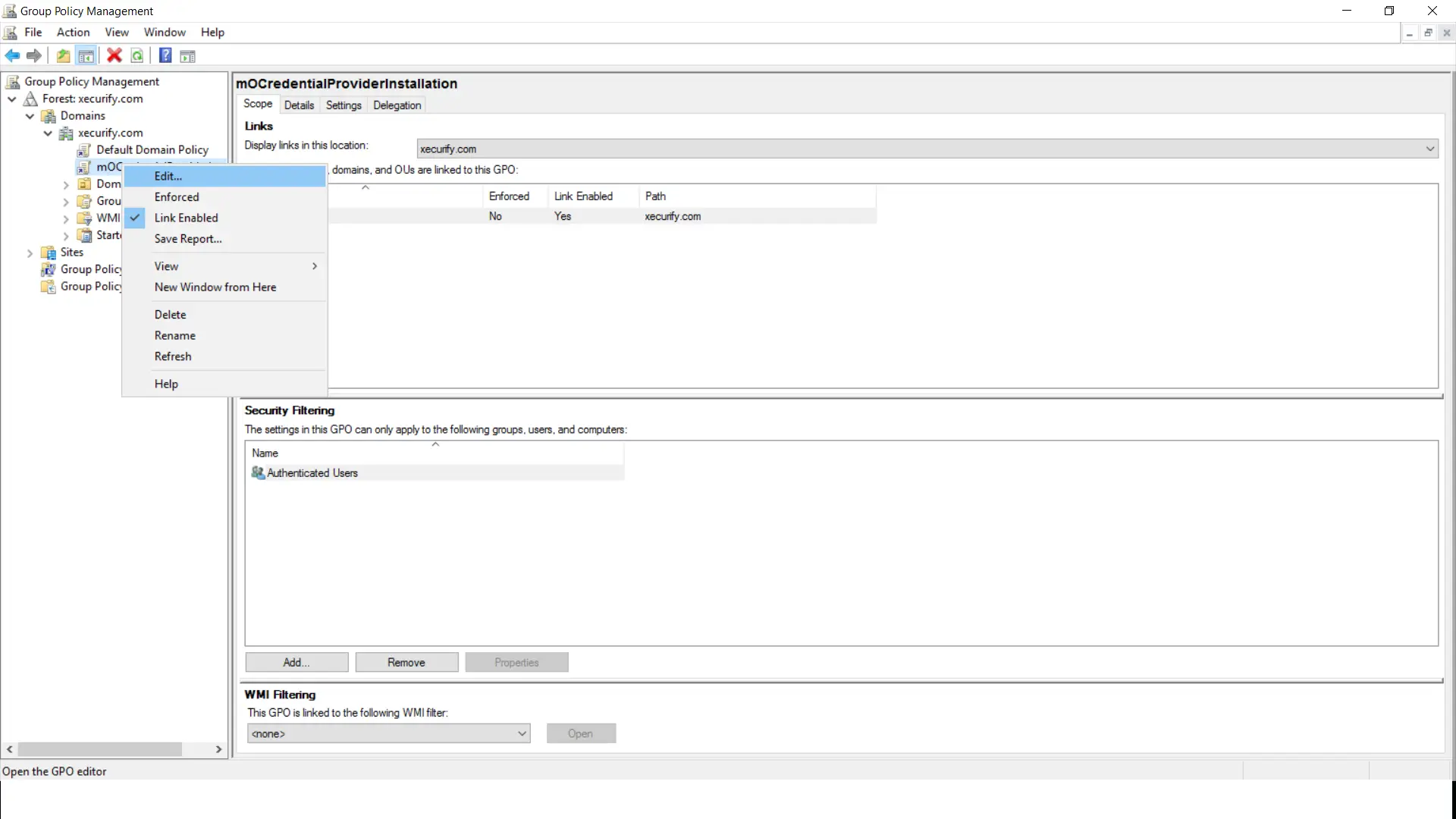 Two Factor Authentication(2FA/MFA) for Windows Logon RDP-Windows Credential Provider edit GPO