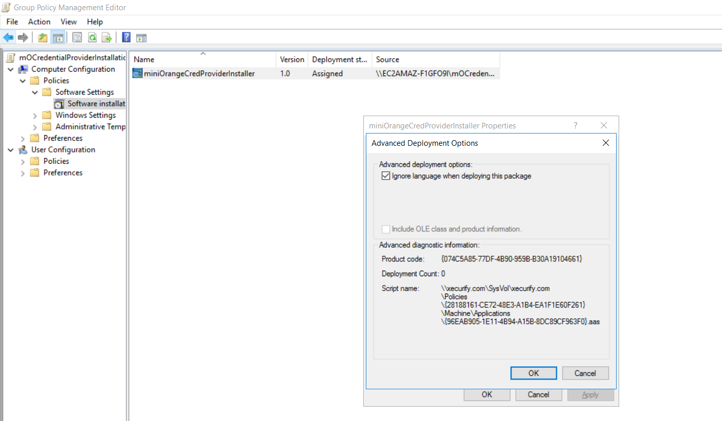 windows credential provider group policy