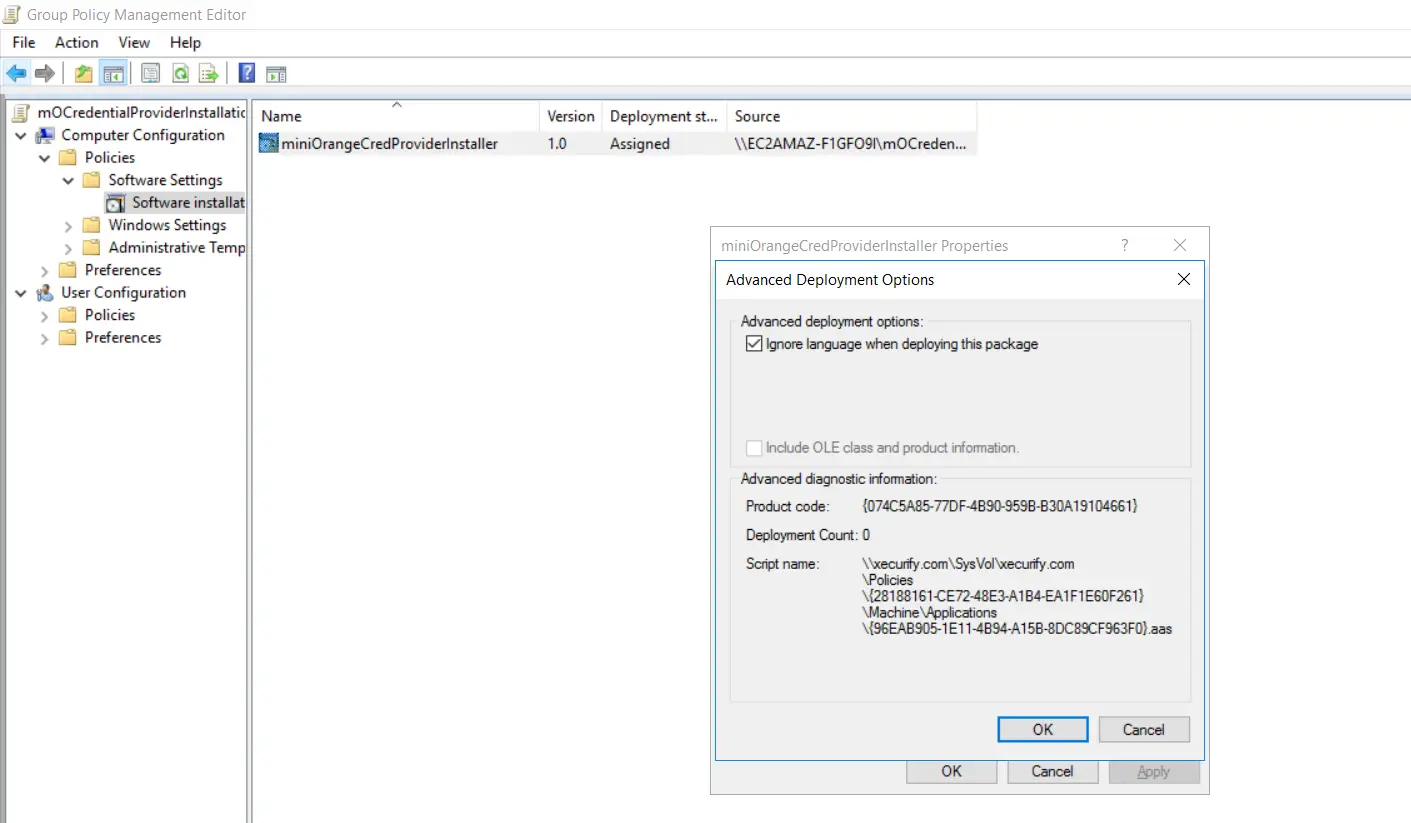 Windows  RDP Two-Factor Authentication (2FA/MFA) GPO ignore language