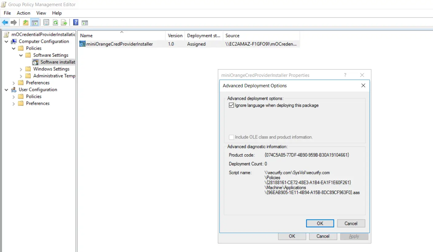 Two Factor Authentication(2FA/MFA) for Windows Logon RDP-Windows Credential Provider GPO ignore language