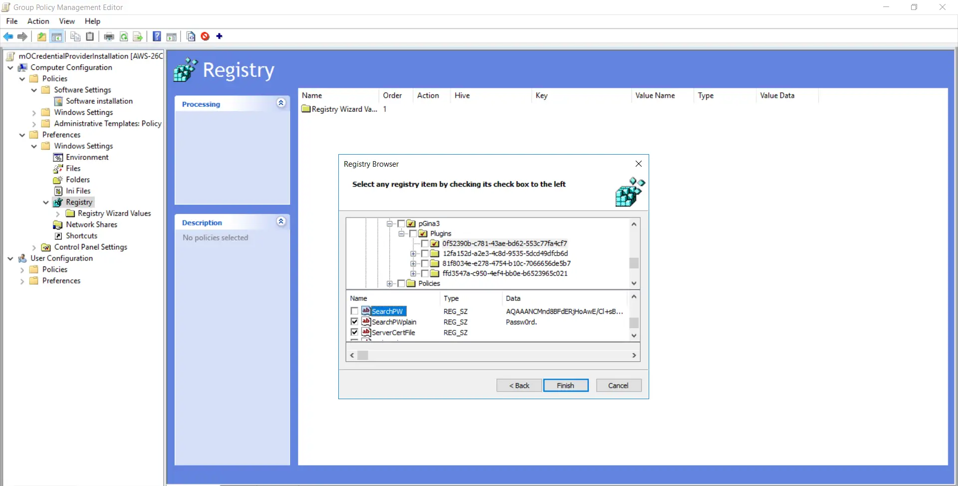 Two Factor Authentication(2FA/MFA) for Windows Logon RDP-Windows Credential Provider GPO disable searchpw