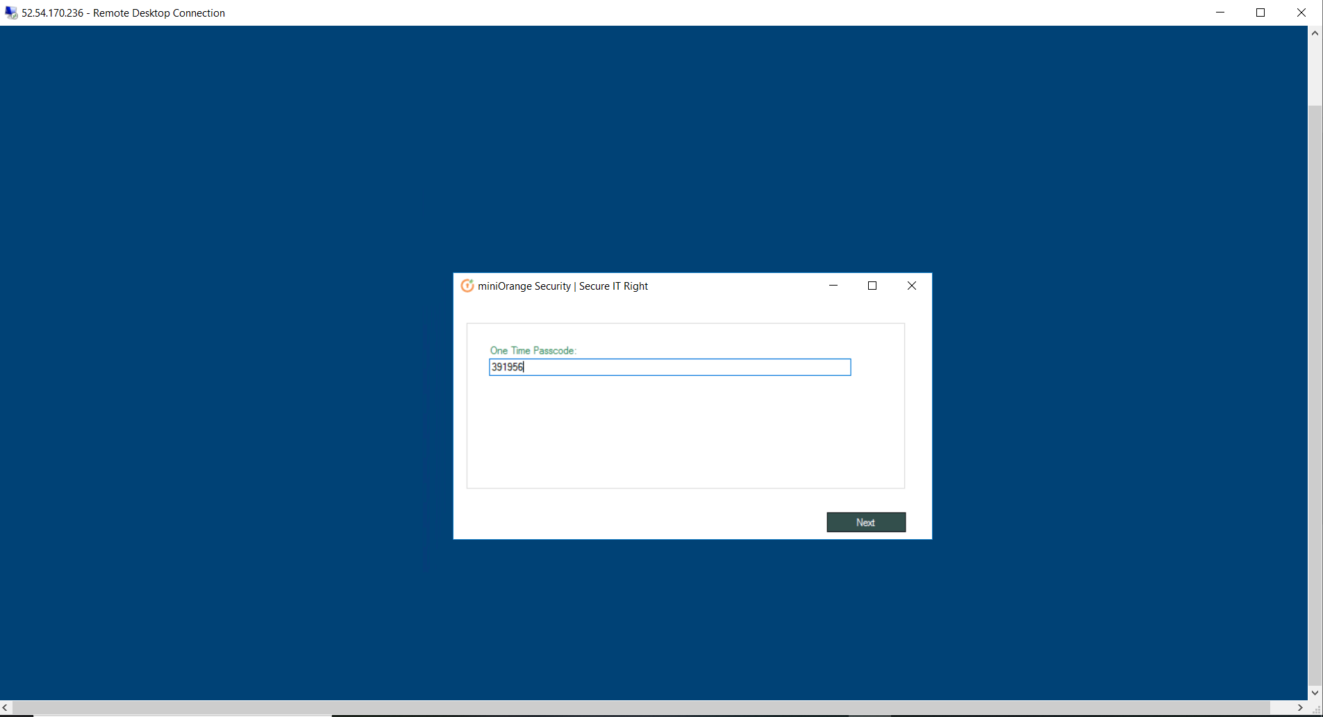 windows credential provider enter OTP