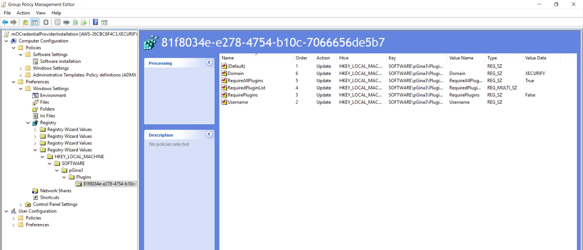 Two Factor Authentication(2FA/MFA) for Windows Logon RDP-Windows Credential Provider GPO expand fourth registry