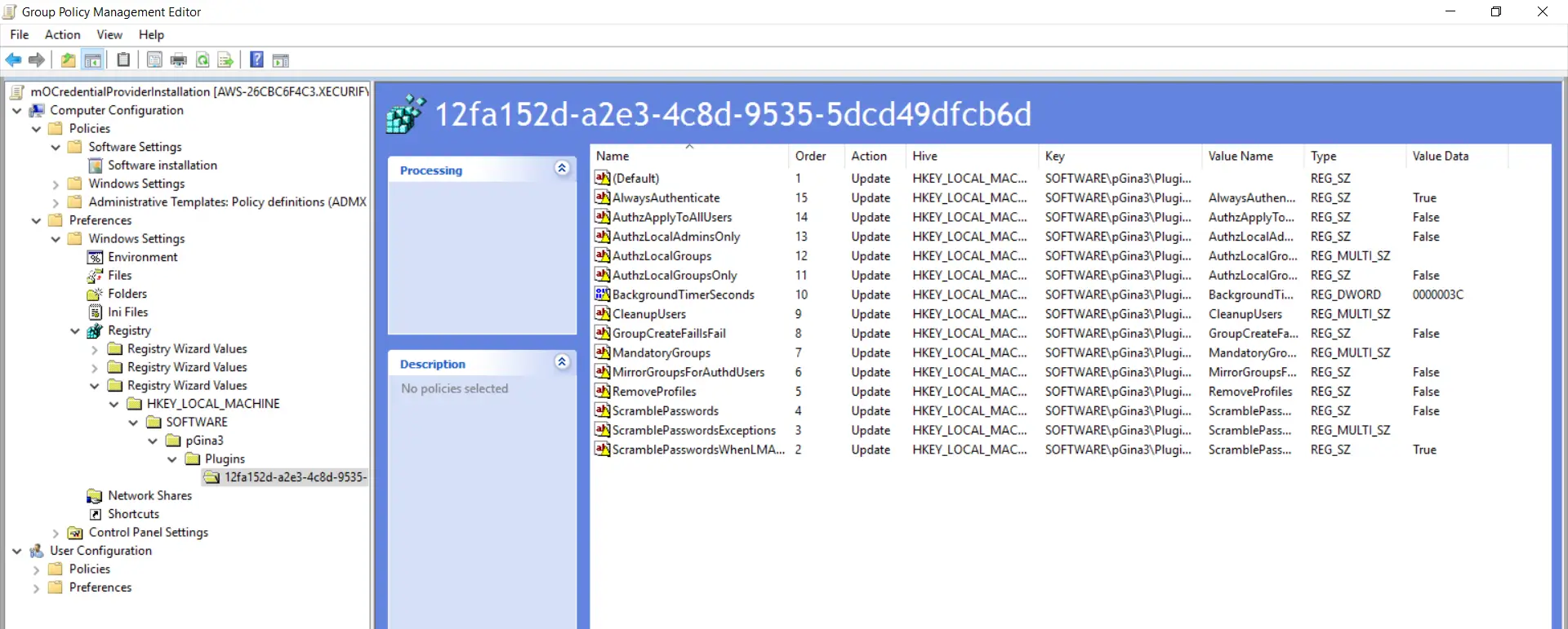 Two Factor Authentication(2FA/MFA) for Windows Logon RDP-Windows Credential Provider GPO expand third registry