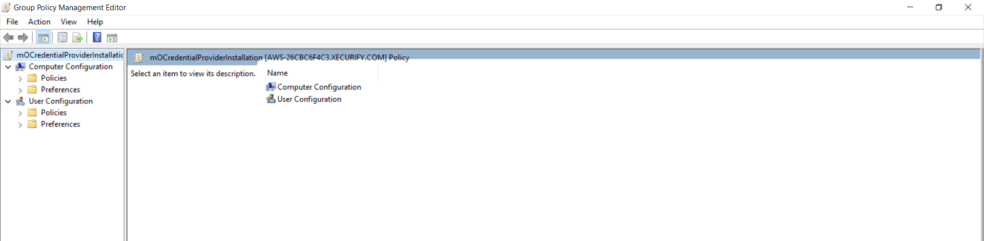 windows credential provider group policy new window
