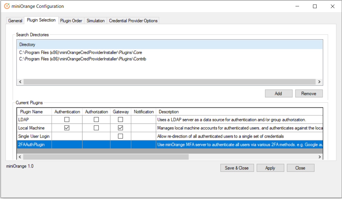 windows credential provider plugin select