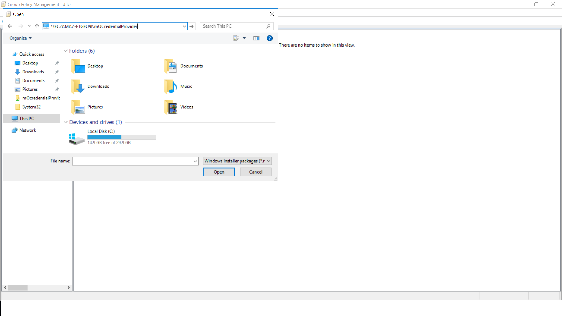 windows credential provider group policy