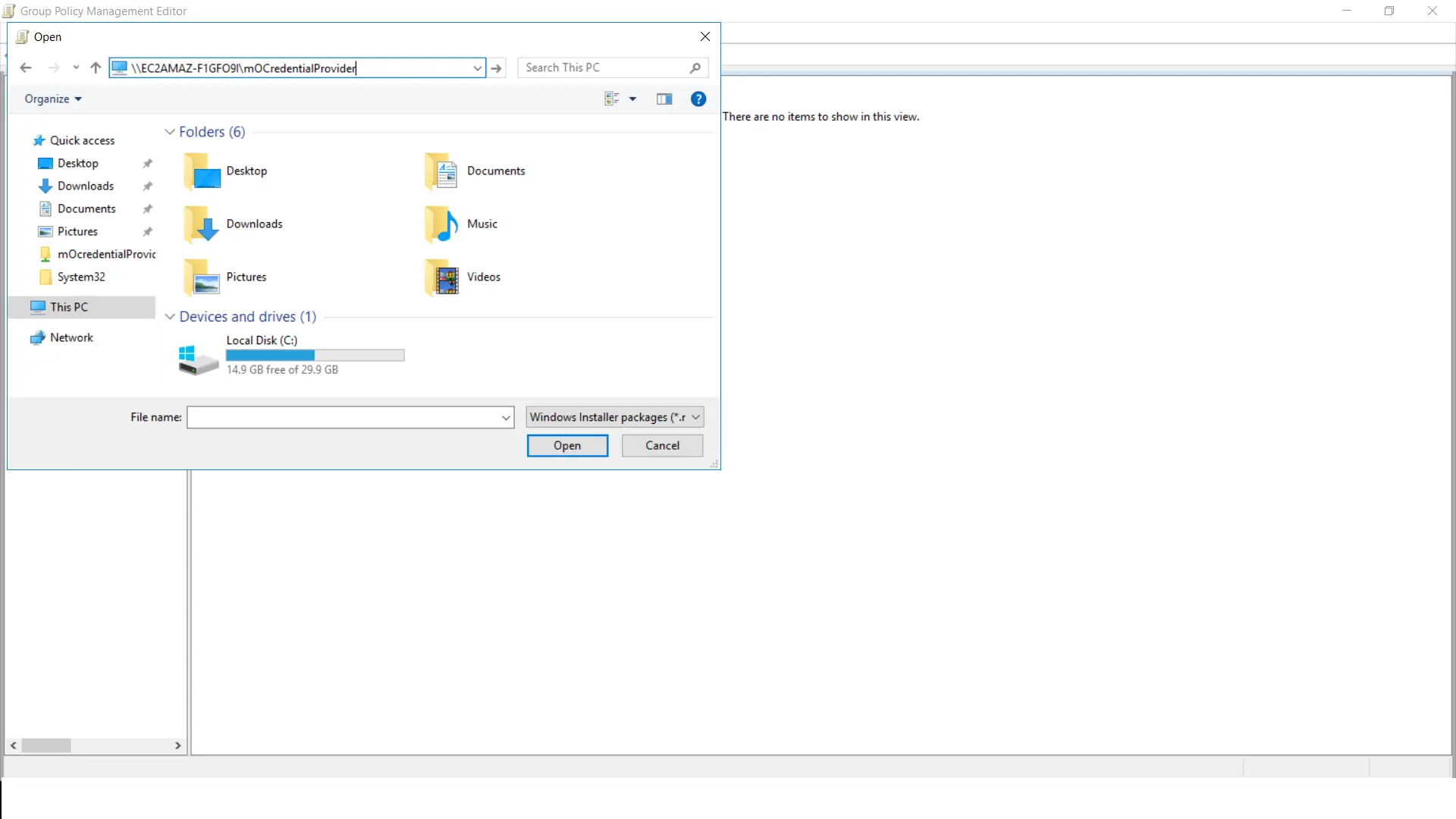 Two Factor Authentication(2FA/MFA) for Windows Logon RDP-Windows Credential Provider GPO paste path