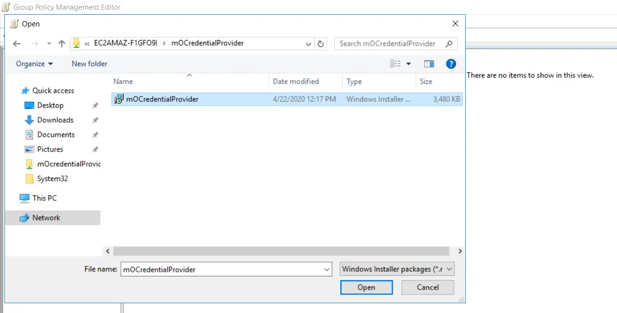 Two Factor Authentication(2FA/MFA) for Windows Logon RDP-Windows Credential Provider GPO select mo-package