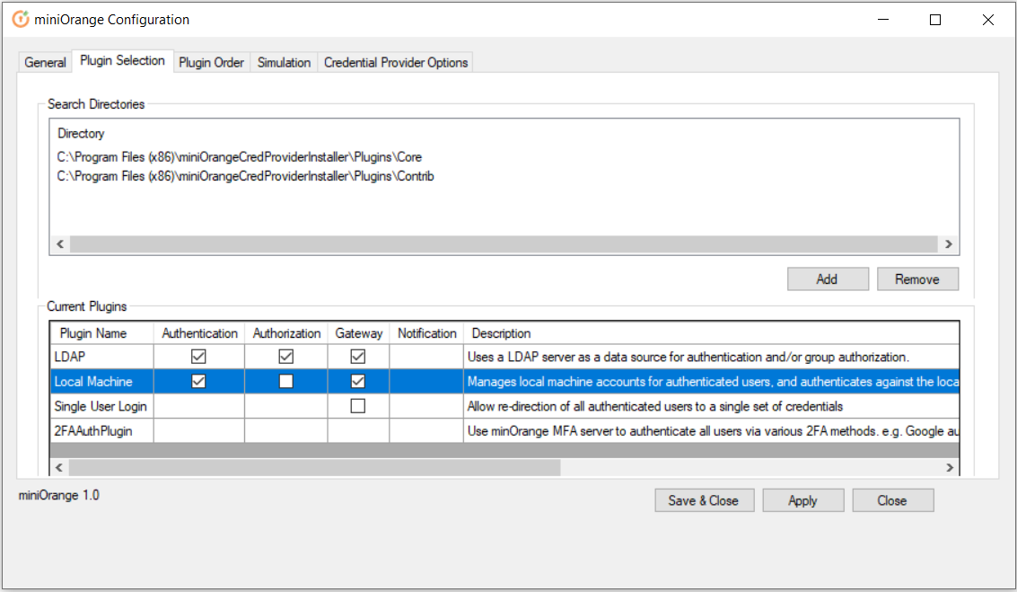 windows credential provider select local machine