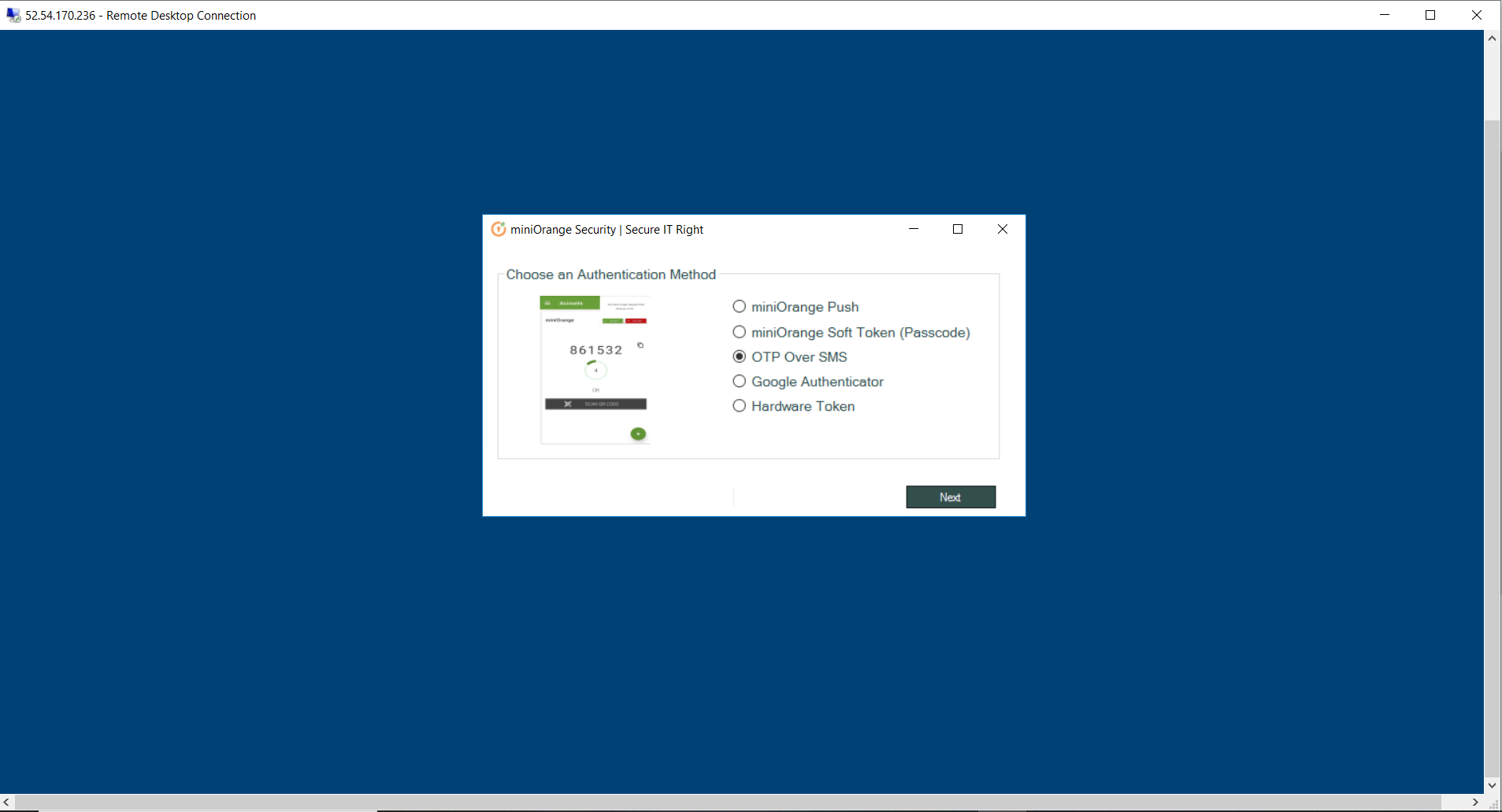 windows credential provider select 2fa method