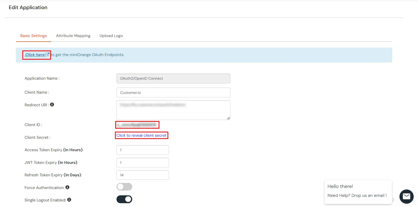 Single Sign-On (sso)for Customer.io edit application